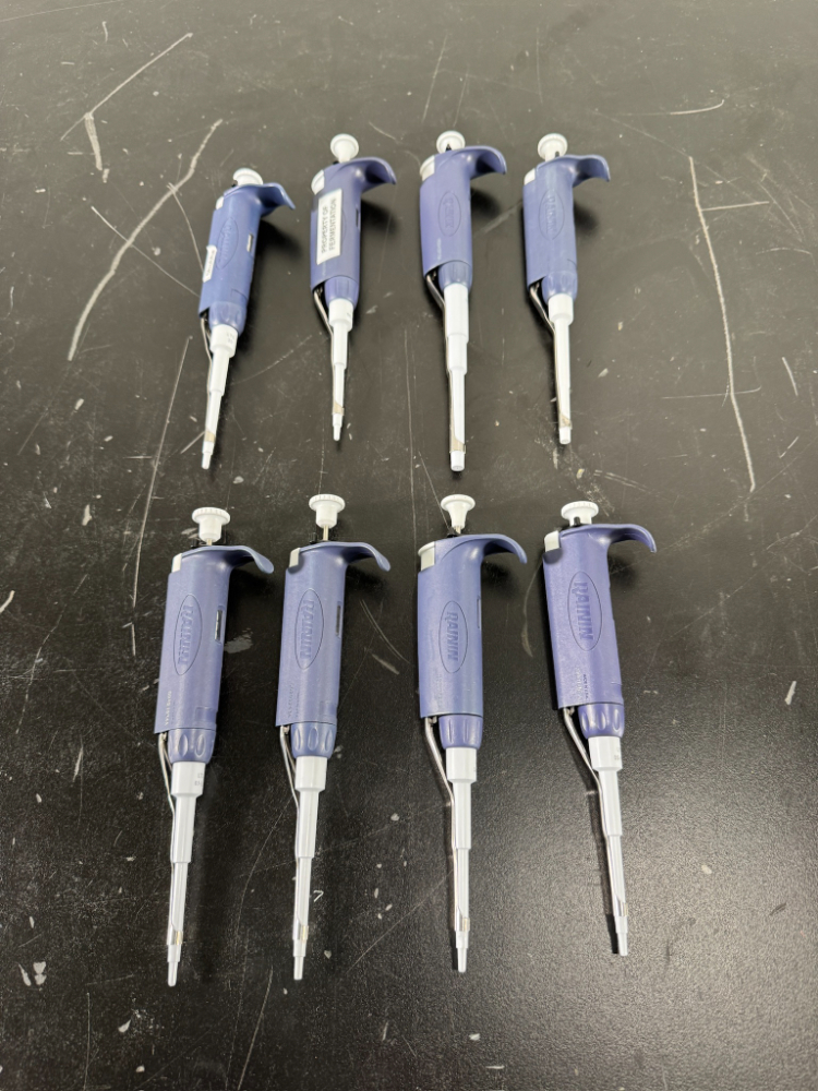 Image of Rainin Pipet Lite Single Channel Pipettes - Quantity 8